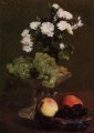 Still Life Chrysanthemums and Grapes flower painter Henri Fantin Latour
